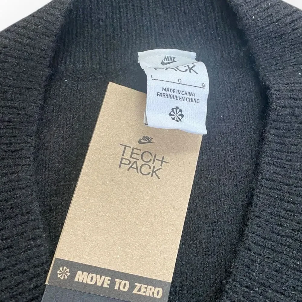 Nike Sportswear Tech Pack Knit Sweater Oversized Fit FB7809-010 Mens size L New